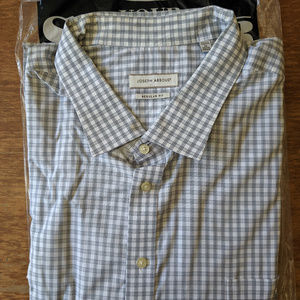 Joseph Abboud Neck 22 34/35 Mens Dress Shirt Plaid